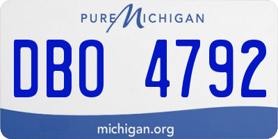 MI license plate DBO4792