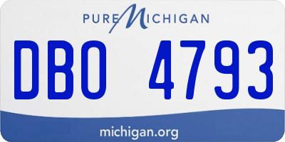 MI license plate DBO4793
