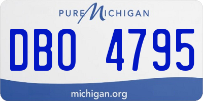 MI license plate DBO4795