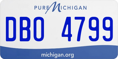 MI license plate DBO4799