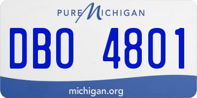 MI license plate DBO4801