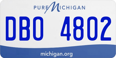 MI license plate DBO4802