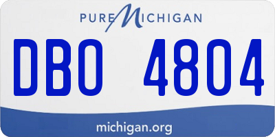 MI license plate DBO4804