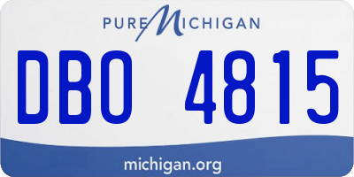 MI license plate DBO4815