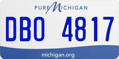 MI license plate DBO4817