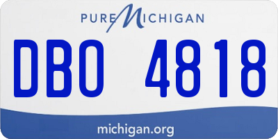 MI license plate DBO4818