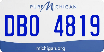 MI license plate DBO4819
