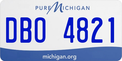MI license plate DBO4821