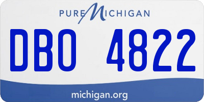 MI license plate DBO4822
