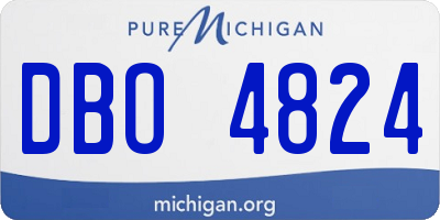 MI license plate DBO4824