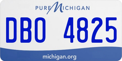MI license plate DBO4825
