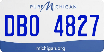 MI license plate DBO4827
