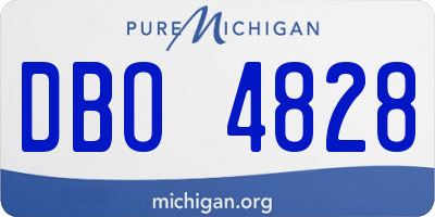 MI license plate DBO4828