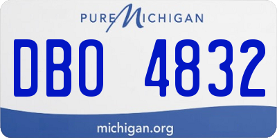 MI license plate DBO4832