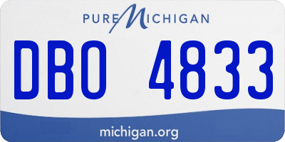 MI license plate DBO4833