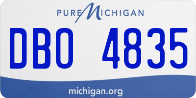 MI license plate DBO4835