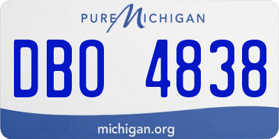 MI license plate DBO4838