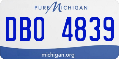 MI license plate DBO4839
