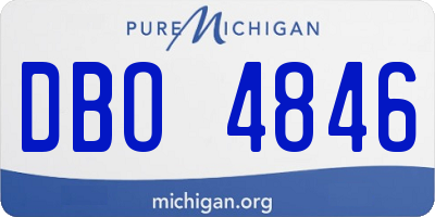 MI license plate DBO4846
