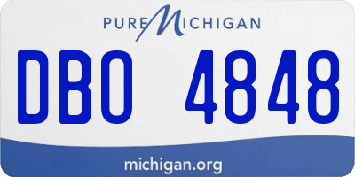 MI license plate DBO4848
