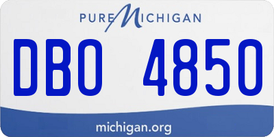 MI license plate DBO4850