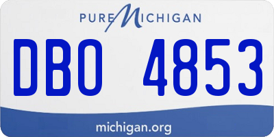 MI license plate DBO4853