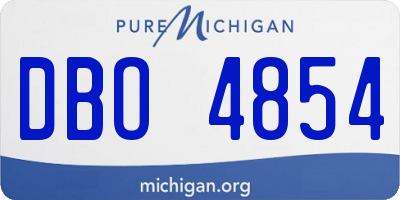 MI license plate DBO4854