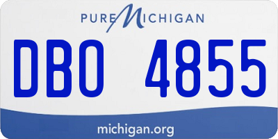 MI license plate DBO4855