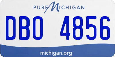 MI license plate DBO4856