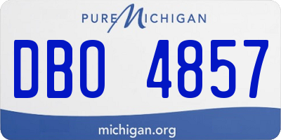 MI license plate DBO4857