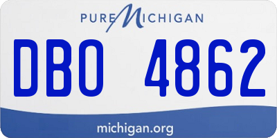 MI license plate DBO4862