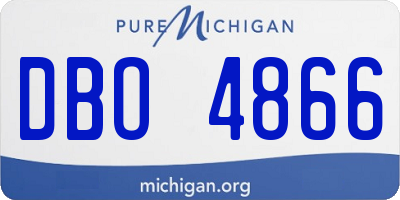 MI license plate DBO4866