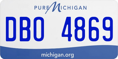 MI license plate DBO4869