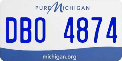 MI license plate DBO4874