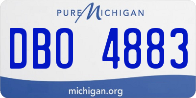 MI license plate DBO4883