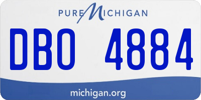 MI license plate DBO4884