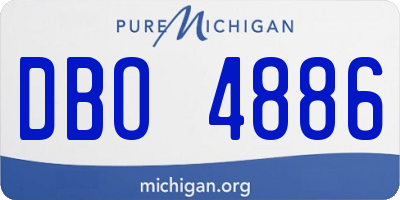 MI license plate DBO4886