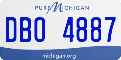 MI license plate DBO4887