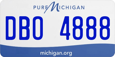 MI license plate DBO4888