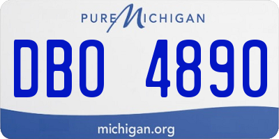 MI license plate DBO4890