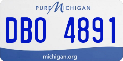 MI license plate DBO4891