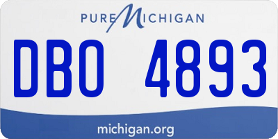MI license plate DBO4893