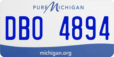 MI license plate DBO4894