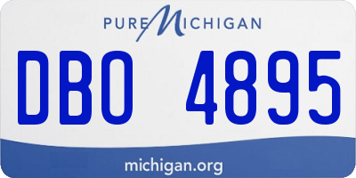 MI license plate DBO4895