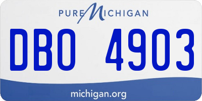 MI license plate DBO4903