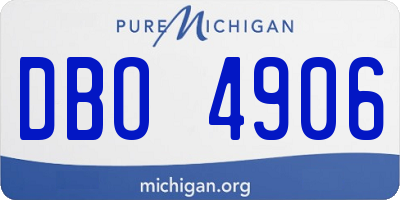 MI license plate DBO4906