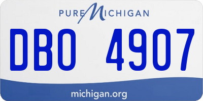 MI license plate DBO4907