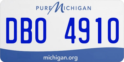 MI license plate DBO4910