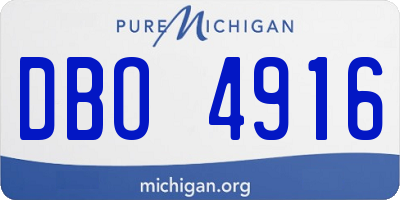 MI license plate DBO4916