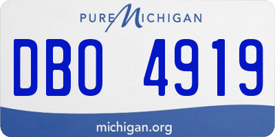 MI license plate DBO4919